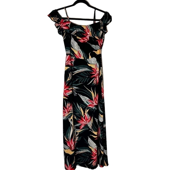 Rebecca Minkoff Davis Off-The-Shoulder Tropical Floral Maxi Dress - Picture 3 of 11